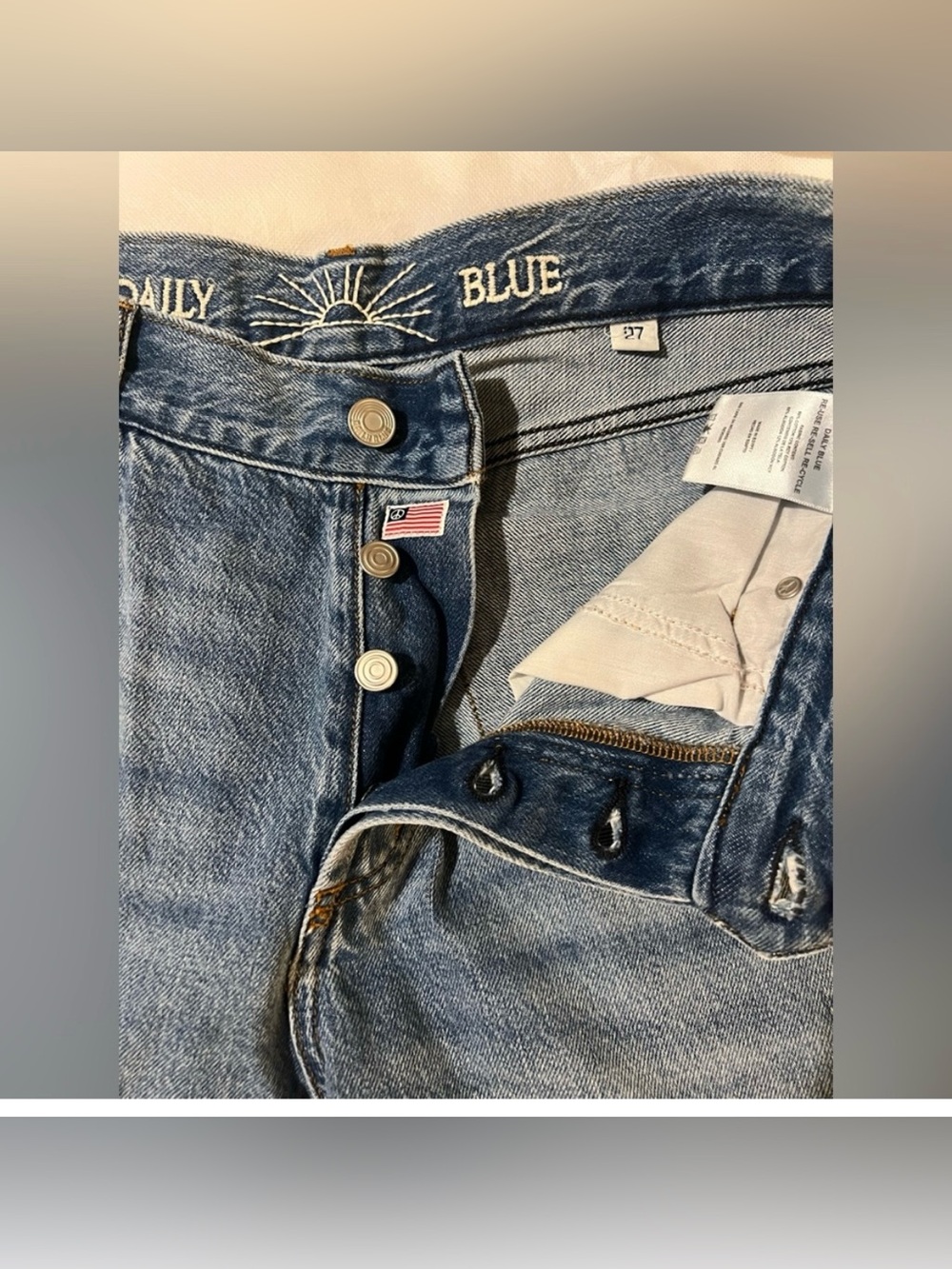 Daily Blue Mantra Barrel Leg Jeans High Rise Blue Denim Adriano Goldschmied 27 - Picture 11 of 15